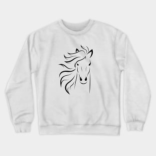 horse Design Crewneck Sweatshirt